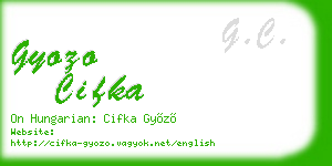gyozo cifka business card