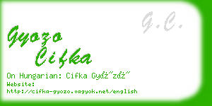 gyozo cifka business card